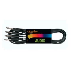   BSG-295-6 Boston  audio cable, black, 2x jack mono - 2x jack mono, 6.00 meter