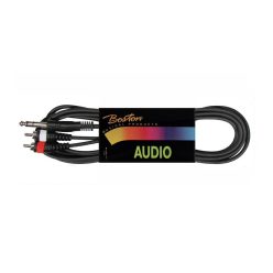   BSG-300-1.5 Boston  audio cable, black, 2x rca - jack stereo, 1.50 meter