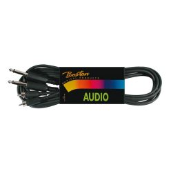   BSG-310-3 Boston  audio cable, black, 2x rca - 2x jack mono, 3.00 meter