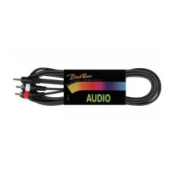   BSG-348-6 Boston  audio cable, black, 2x rca - mini-jack mono, 6.00 meter