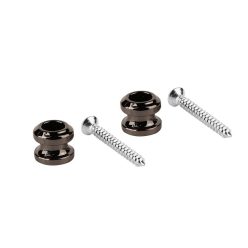   BSLB-10-BC Boston  straplock button with screws, 2 pcs, black chrome