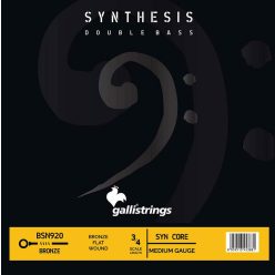   BSN-920 Galli Synthesis 3/4 scale double bass set, synthetic core and bronze 80/20 flatwound, medium