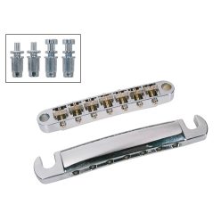   BT-167-C Boston  bridge and tailpiece set, 7-string, with studs, 16" radius, stringspacing 62,6mm, chrome