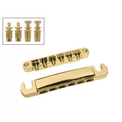   BT-168-G Boston  bridge and tailpiece set, 12-string, with studs, 12" radius, stringspacing 54,7mm, goldplated
