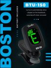 BTU-150 Boston  chromatic clip tuner, with multi color display, auto power on/off