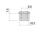 BU-CBAN Hosco Japan  conversion bushings,10.2mm diameter, aged nickel, round top, 6 pcs