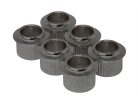 BU-KAN92 Hosco Japan  push-fit bushings, aged nickel, round, 9.2mm diameter, 6 pcs