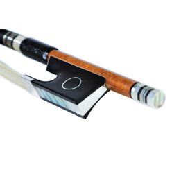   BV-90-R ELS  violin bow, 4/4, HQ pernambuco, round stick, full silver mounted with silver thumb protection