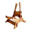 BZS1R Bromo Blanc Series solid Trembesi wooden guitar stand with cork supports (small logo at back of the stand)