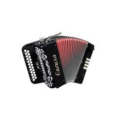   C-04BC-BK Caruso  diatonic accordion, 23-6 BC, 4 chords, with case & straps, black