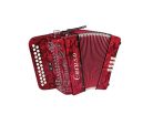 C-04BC-RD Caruso  diatonic accordion, 23-6 BC, 4 chords, with case & straps, red