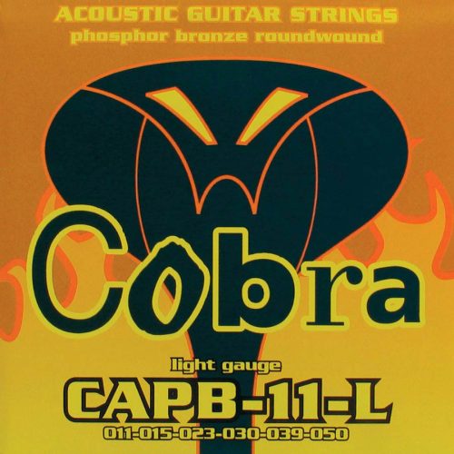 CAPB-11-L Cobra  string set acoustic, phosphor bronze wound light, 011-015-023-030-039-050