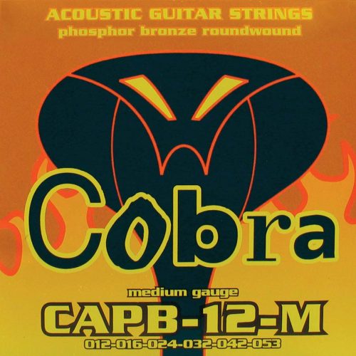 CAPB-12-M Cobra  string set acoustic, phosphor bronze wound medium, 012-016-024-032-042-053