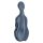 CC-1044-BU Leonardo Pro series cello case 4/4 full carbon, matt finish cobalt blue, 2,8kg