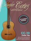 CC-10 Salvador Cortez Student Series classic guitar, cedar top, sapele b&s, natural