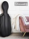 CC-144-BK Leonardo  cello case 4/4, soft foam moulded, 2 straps, zipper lock, black