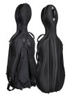 CC-244-BK Leonardo  cello case 4/4, soft foam moulded, wheels, 2 straps, zipper lock, black, 5,3kg