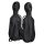 CC-244-BK Leonardo  cello case 4/4, soft foam moulded, wheels, 2 straps, zipper lock, black, 5,3kg