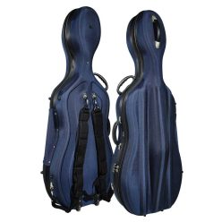   CC-244-BU Leonardo  cello case 4/4, soft foam moulded, wheels, 2 straps, zipper lock, blue, 5,3kg