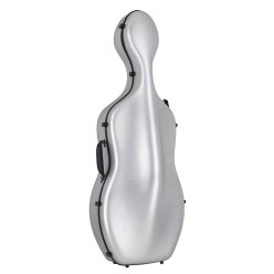   CC-644-SL Leonardo Student series cello case 4/4, PVC sandwich construction, 2 comfort straps, brushed silver, 4,5kg