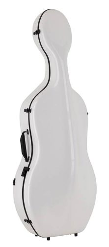 CC-844-WH Leonardo Pro series cello case 4/4  full carbon, white carbon pattern, 3,8kg