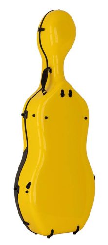 CC-944-GY Leonardo Pro series cello case 4/4 full carbon, bumblebee yellow/black carbon,3,4kg