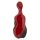 CC-944-RD Leonardo Pro series cello case 4/4 full carbon, chili red/black carbon, 3,4kg