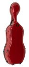 CC-944-RD Leonardo Pro series cello case 4/4 full carbon, chili red/black carbon, 3,4kg