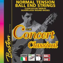   CC-BE Boston Concert Series string set classic, clear trebles & silverplated wound basses, normal tension, with ball ends