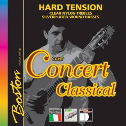   CC-HT Boston Concert Series string set classic, clear trebles & silverplated wound basses, hard tension