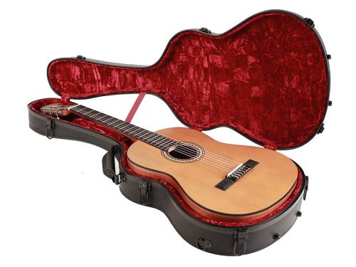 CCL-900-BK Boston El Clásico Series hardshell fiberglass case for classic guitar, with back straps and accessory bag, 4,05kg, black