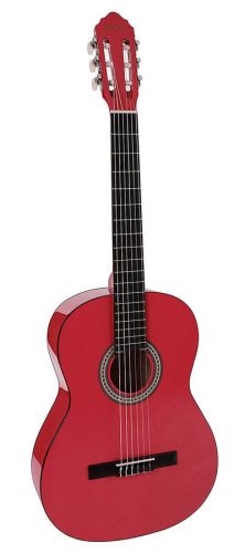 CG-144-PK Salvador Kids Series classic guitar full scale, linden back and sides, nickel frets, trussrod, gloss pink finish