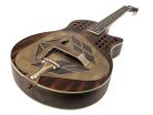 CH12/BRS Royall Tri Cone 12 fret resonator CHESS CUTAWAY 12, wooden body (okoume) brown sand finish, with softcase