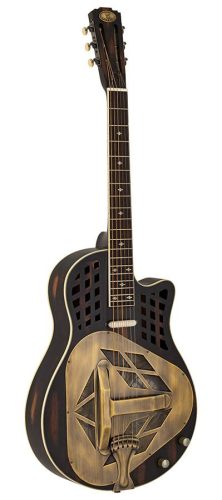 CH12SC/BRS Royall Tri Cone 12 fret resonator CHESS CUTAWAY 12 SC, wooden body (okoume) brown sand finish, with softcase