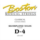 CN-4-HT Boston Concert Series D-4 string for classic guitar, silverplated wound nylon, hard tension