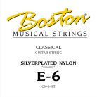 CN-6-HT Boston Concert Series E-6 string for classic guitar, silverplated wound nylon, hard tension