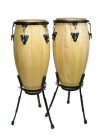 CNG-25-NT Hayman  conga set, 10"+11", hardwood, with basket style stand, natural