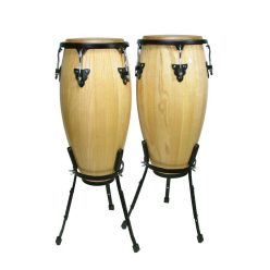   CNG-25-NT Hayman  conga set, 10"+11", hardwood, with basket style stand, natural