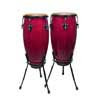 CNG-25-WR Hayman  conga set, 10"+11", hardwood, with basket style stand, winered