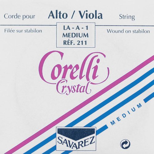 CO-211 Corelli Crystal viola string A-1, 25/28 cm., medium, steel, aluminum