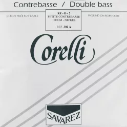   CO-302-A Corelli Nickel Orchestre double bass string D-2 1/2, 100 cm., rope core, nickel