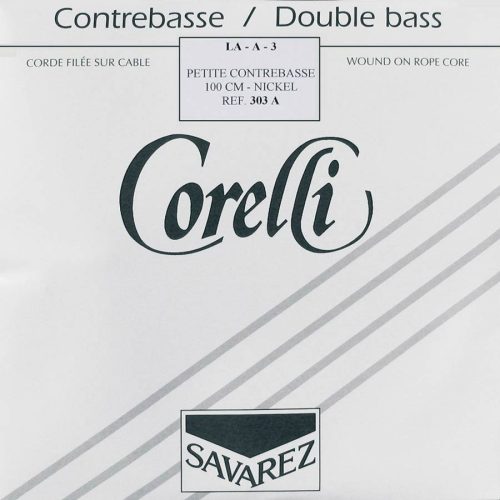 CO-303-A Corelli Nickel Orchestre double bass string A-3 1/2, 100 cm., rope core, nickel