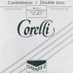   CO-304-A Corelli Nickel Orchestre double bass string E-4 1/2, 100 cm., rope core, nickel