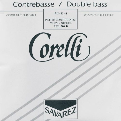 CO-304-B Corelli Nickel Orchestre double bass string E-4 1/4, 90 cm., rope core, nickel