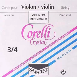   CO-3703-M Corelli Crystal violin string D-3 3/4, stabilon, aluminum-alloy