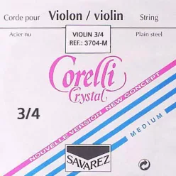   CO-3704-M Corelli Crystal violin string G-4 3/4, stabilon, silver