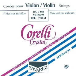   CO-700-M Corelli Crystal violin string set 4/4, medium, consists of CO-701-M, CO-702-M, CO-703-M and CO-704-M