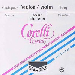   CO-701-M Corelli Crystal violin string E-1 4/4, medium, steel, loop end