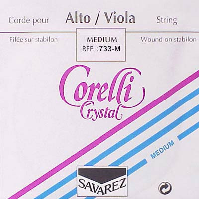 CO-733-M Corelli Crystal viola string G-3, 33/37 cm., medium, stabilon, silver