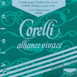   CO-802-ML Corelli Alliance Vivace violin string A-2 4/4,medium light, alliance KF, aluminum